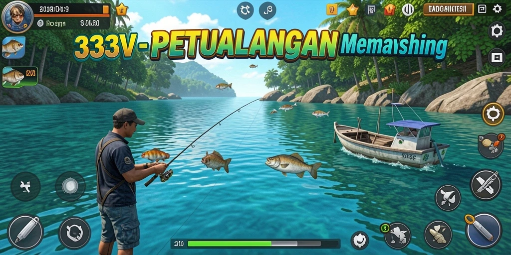 Gameplay mengasyikkan dalam 333V saat menangkap ikan.
