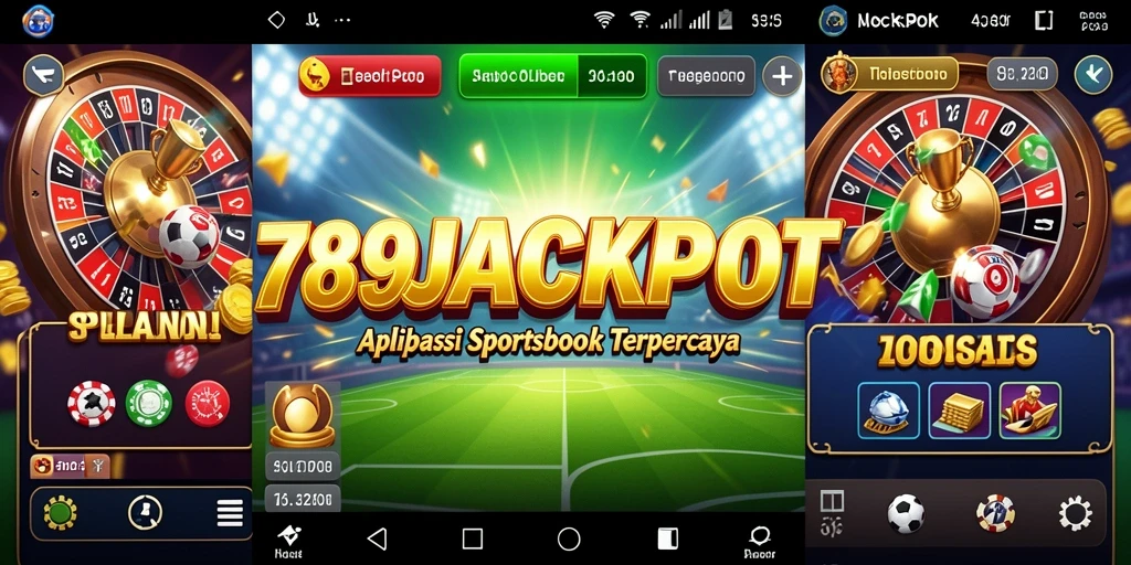 Tampilan utama aplikasi 789JACKPOT dengan fitur taruhan olahraga.