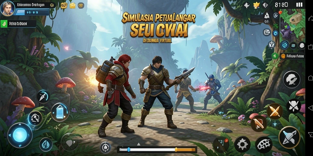 Tampilan utama game 8180 saat pemain menjelajahi dunia virtual.