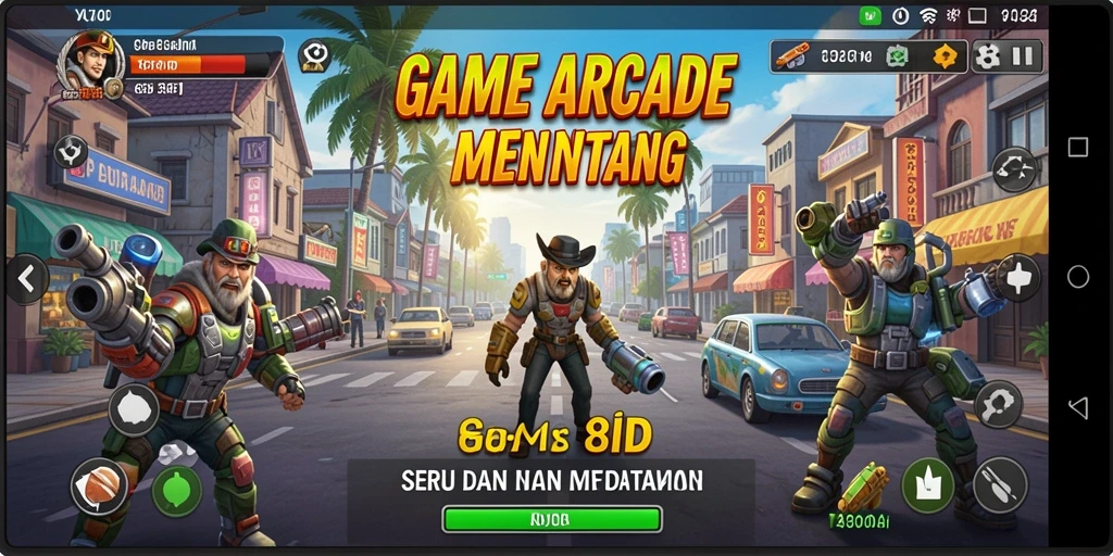 Screenshot gameplay 8ID menampilkan suasana arcade yang seru.