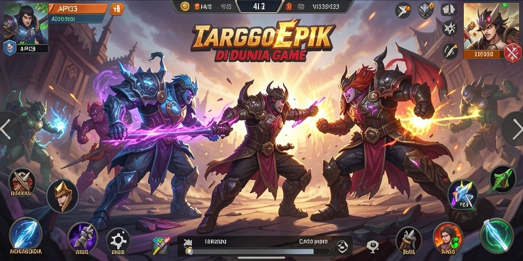 Tangkapan layar gameplay seru dari API33 dengan aksi pertarungan dramatis.