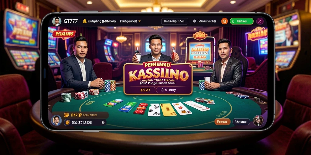 Screenshot GT777 menampilkan dealer langsung dan gameplay kasino yang mengasyikkan.