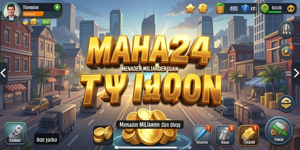 Tampilan gameplay menarik di dunia Tycoon MAHA24.