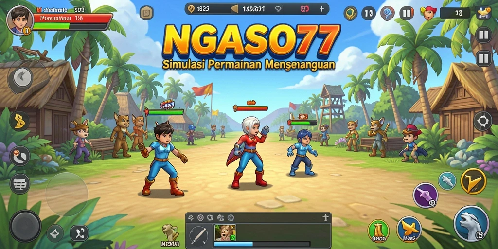 Tampilan gameplay NGASO77 yang menawan dan penuh warna.