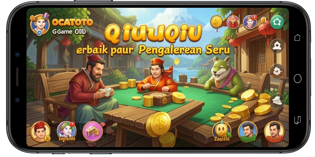 Tampilan gameplay seru OCATOTO saat bermain QiuQiu.