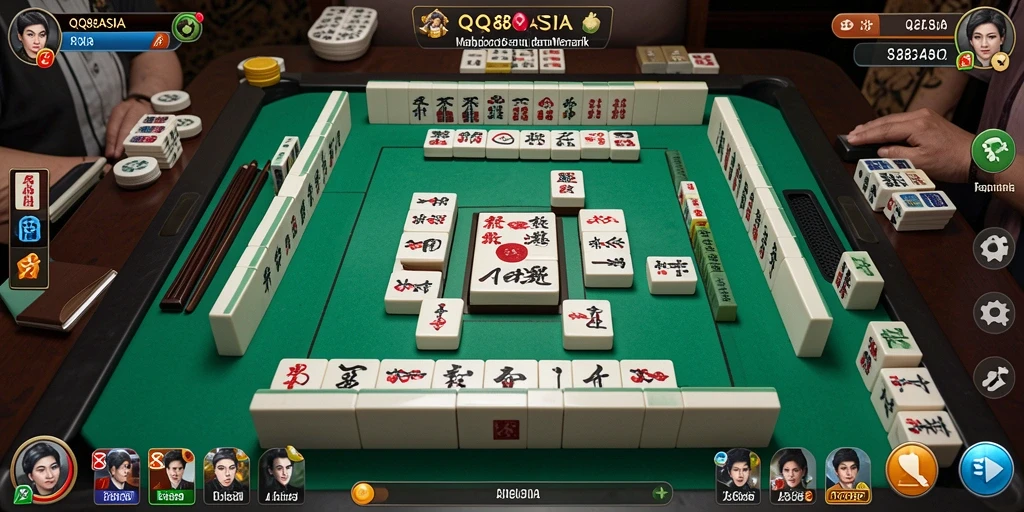 Tangkapan layar gameplay Mahjong yang menakjubkan di QQ88ASIA.