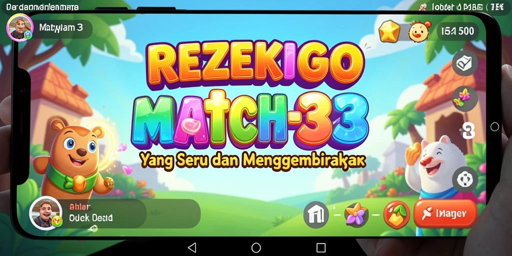 Screenshot gameplay REZEKIGO dengan aksi mencocokkan item.