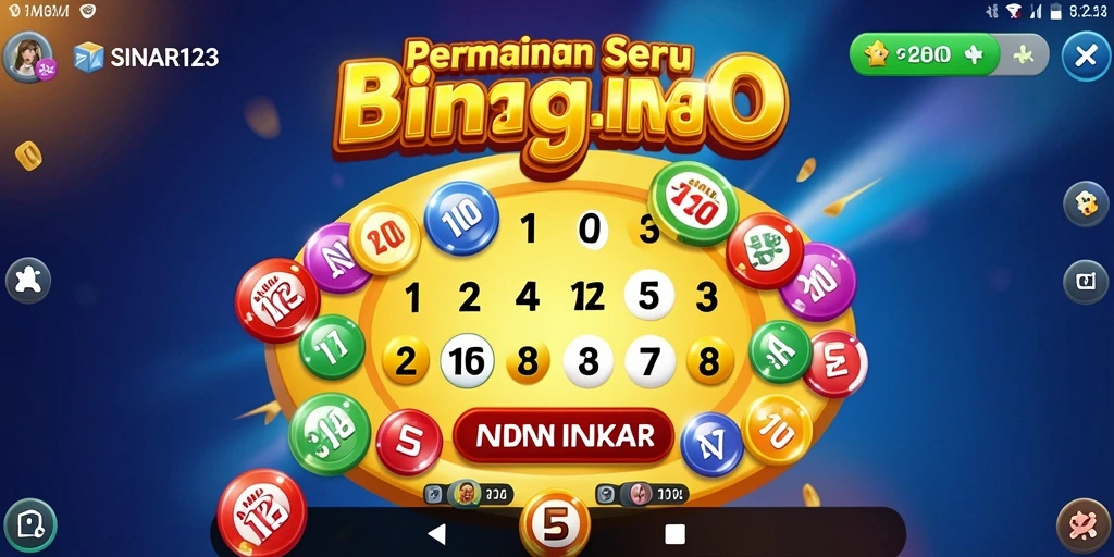Tampilan menarik dari gameplay Bingo di SINAR123.