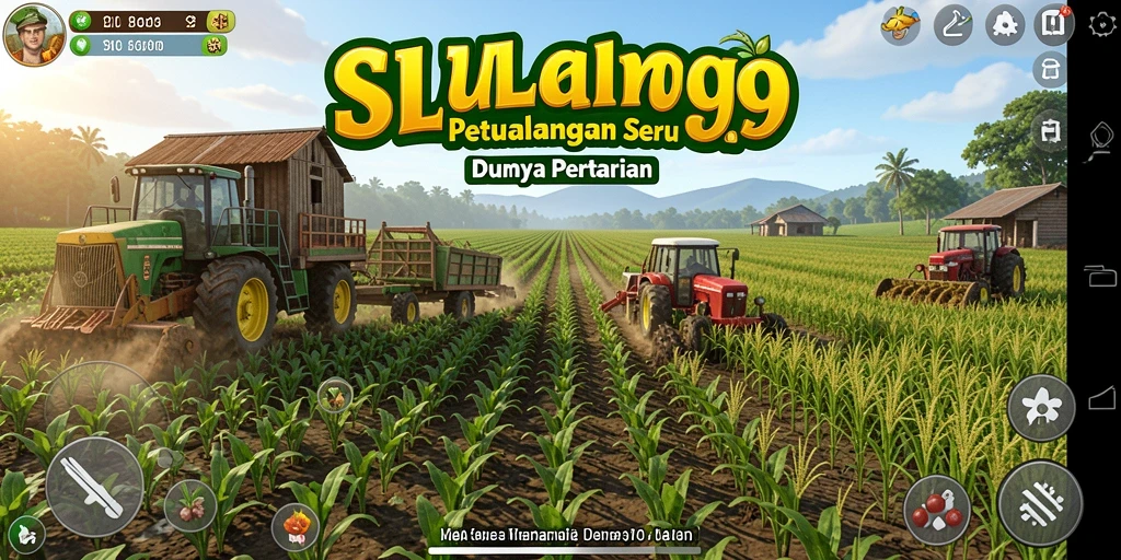 Screenshot gameplay SL999 yang menampilkan petualangan pertanian seru.